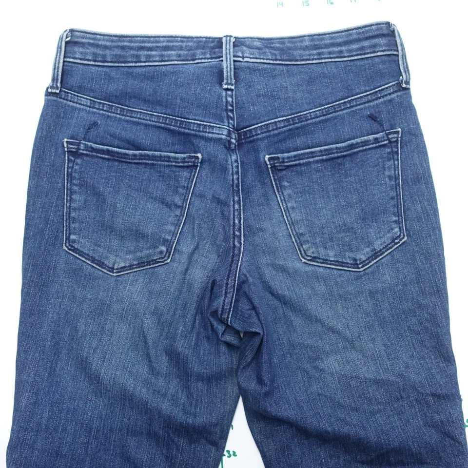 Pantalones de mezclilla Mossimo de tiro alto para mujer 0/25 azul algodón elástico pierna ajustada Foto 2 de 4