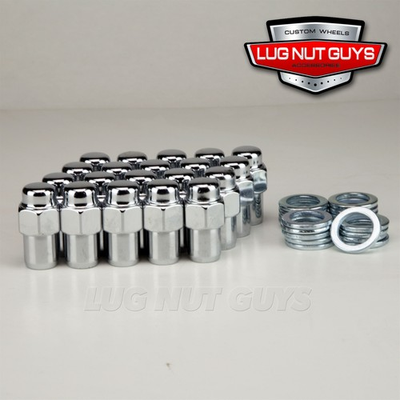 #ad 20 Lug Nuts 1 2quot; Chrome Mag Wheel Nut .75quot; Shank 1 2 20RH with Stainless Washers $30.97