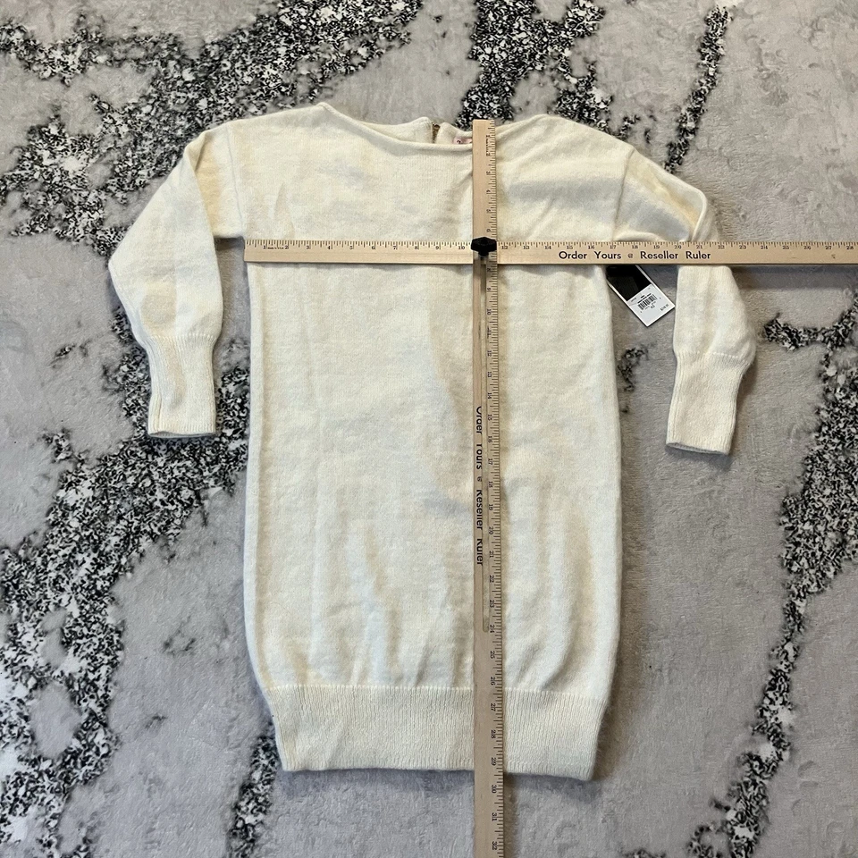 Vestido Juicy Couture Angel Angora para mujer talla XS blanco cremallera trasera suave - Imagen 2 de 4