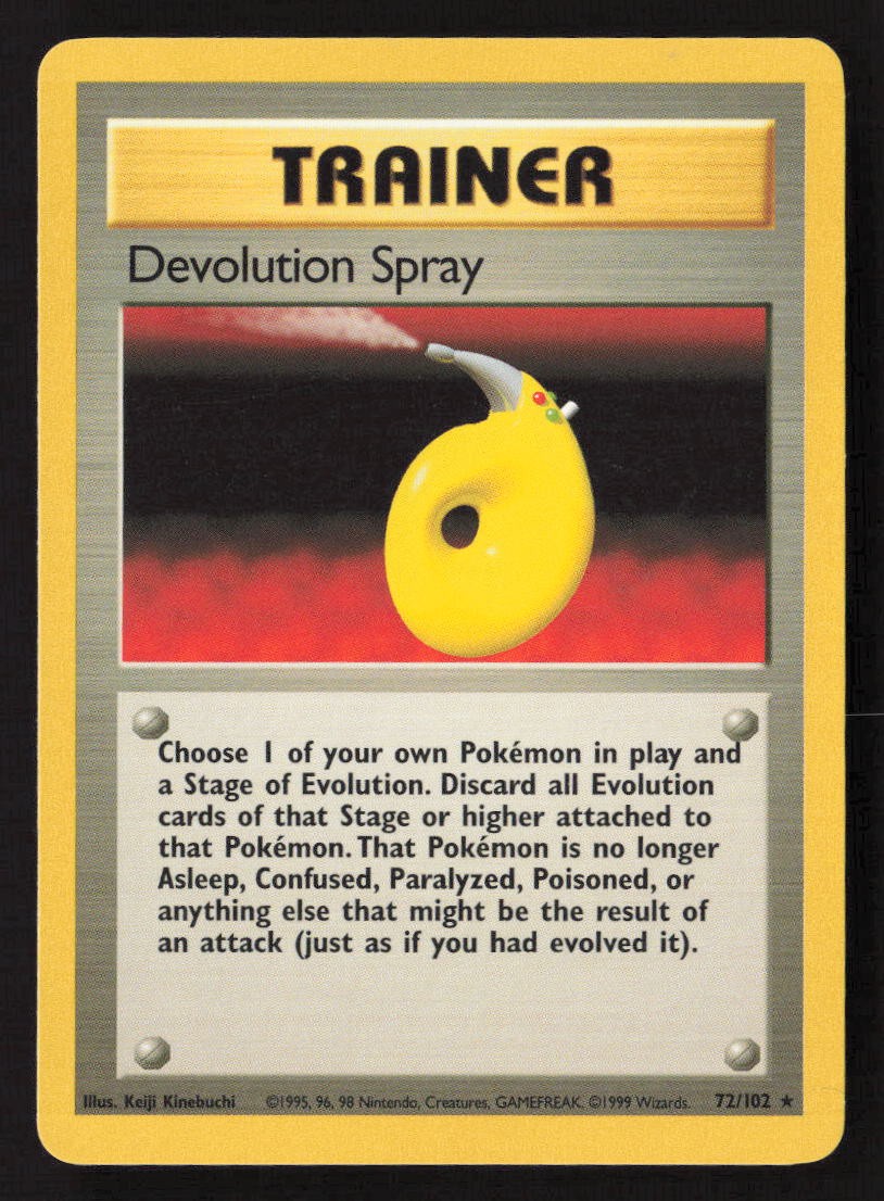 Devolution Spray Rare Normal BS 072/102 LP Pokemon TCG