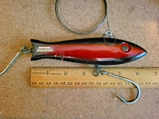 Braid 6” Speedster Rigged Tuna & Wahoo Trolling Fishing Lure Black/Red/Glitter