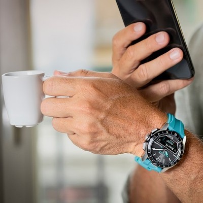 Festina Herrenuhr Silikon türkis Festina Connected Armbanduhr UF23000/5
