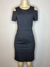 BANANA REPUBLIC GRAY COLD SHOULDER RAYON BLEND DRESS SIZE 6