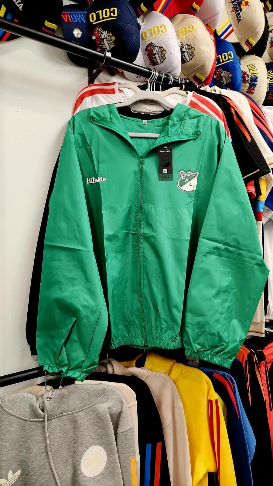Chaqueta Deportivo Cali 2026 Verde - Warm-Up Windbreaker Style Zip Up Jacket