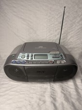 Sony CFD-S01 AM/FM Radio Boombox Cassette Tape CD Player Mega Bass - Tested