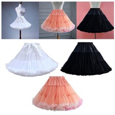 Femmes Tulle Jupon Puffy Tutu Jupe Ballet Danse Pettiskirts Genou Longueur Jupe