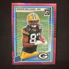 2025 Panini Donruss Optic #221 Savion Williams Pink Prizm (RC)