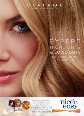 CLAIROL magazine AD #012 RARE 2012  PRETTY BLONDE Nice'n Easy OUT OF PRINT