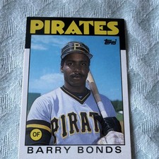 Topps 1986 Traded Rookie Card Barry Bonds #11T Pittsburgh Pirates Baseball. rookie card picture