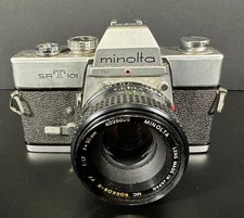 MINOLTA SRT 101 SLR 35mm Film Camera MC Rokkor-X PF 50mm w Strap UNTESTED