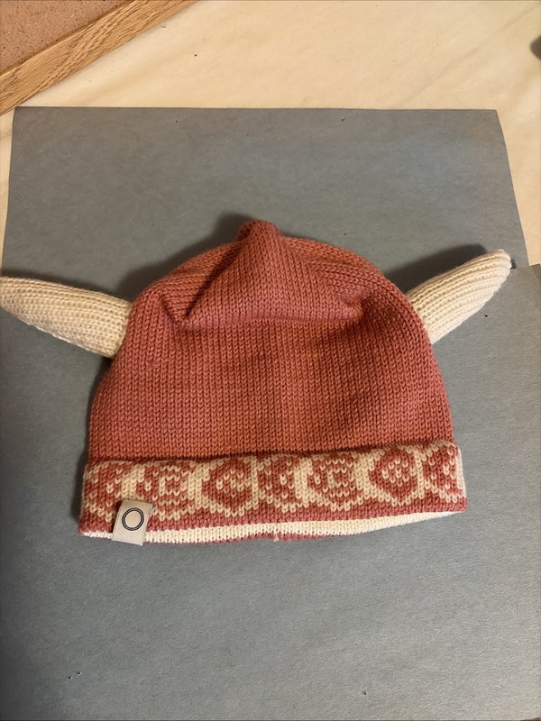 Susan Fosse Norway Viking Wool Beanie Hat Pink Youth 7 Years. NWT