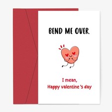 Naughty Valentines Day Card for Him Her, Funny Valentines Card for Husband Wi...