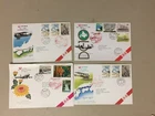 Four Japan Airlines First Flight Covers with pictures