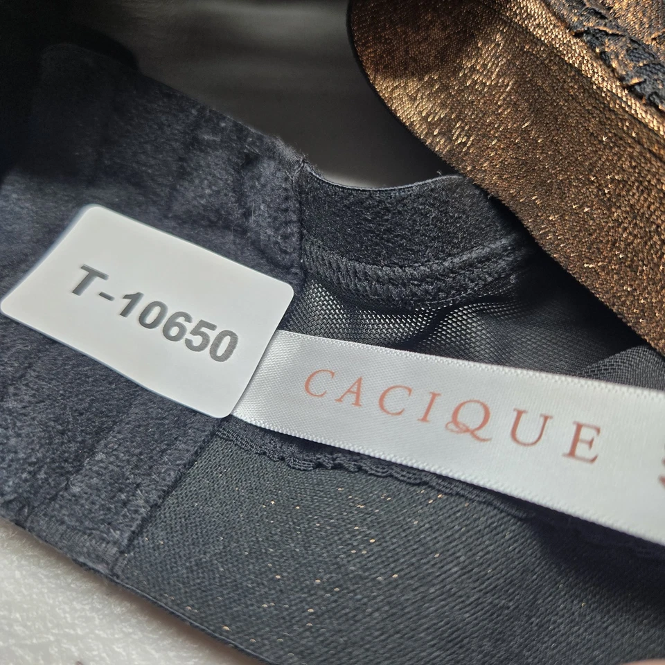 Cacique Women Bra 44G Black Floral Gold The Modern Collection NWT - Image 2 of 4