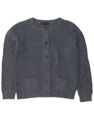 Marks & Spencer Womens Cardigan Sweater UK 10 Small Grey Flecked Acrylic UE03