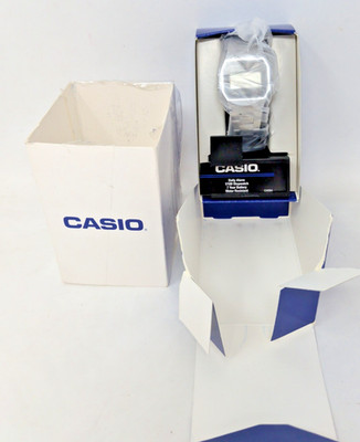 NEW Casio A158WA-1CR Standard Digital Silver Metal Band Classic Black Face