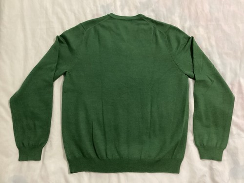 Brooks Brothers Pullover Herren Medium V-Ausschnitt extrafeine Merinowolle grün - Bild 9 von 9