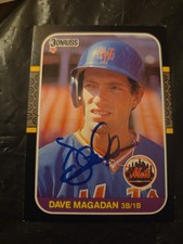 1987 Donruss Dave Magadan Rookie Auto New York Mets #575 RC Card Signed. rookie card picture