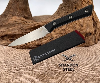 Microtech Paring Knife Black G-10 Handle w/ Stonewash M390MK 3500-10BK Kitchen