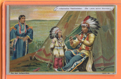 1900 KOMBELLA VERSUCHEN SIE TRADE CARD WESTERN INDIAN LIFE SERIES 384 #10 PIPE