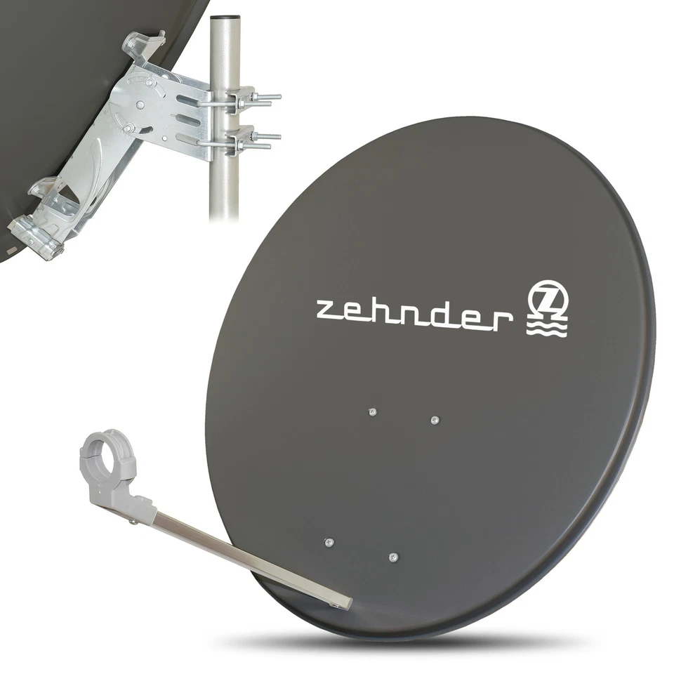 ZEHNDER 80cm ALU Aluminium Satelliten SAT Spiegel Schüssel Antenne HDTV HD 4K