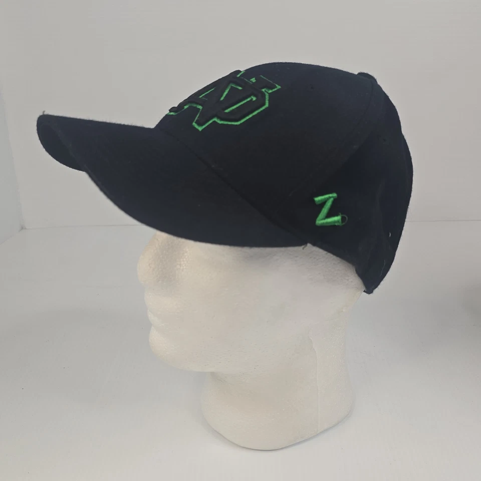 Notre Dame Fighting IRISH Black Fitted 7 3/8 Zephyr The Hat Cap Baseball Style - Image 3 of 4