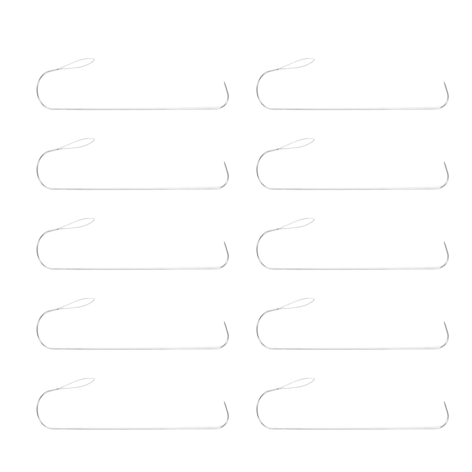 10pcs Curved Beading Needles Stainless Steel DIY Bead Spinner Needles Curved Wit