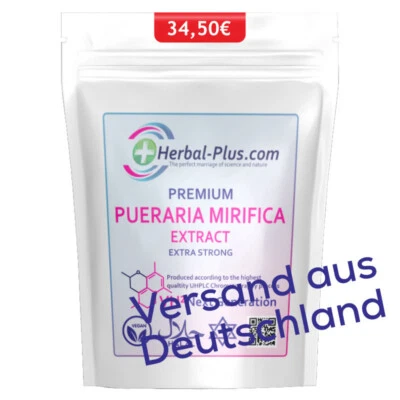 HERBAL -PLUS Pueraria Mirifica 20:1 Extrakt - Vitalität - Brustvergrößerung - Anti-Aging Veg.