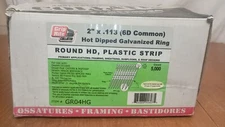 2 In. X 0.113 in 21° Hot Galvanized Plastic Collated Framing Nails Approx 1000