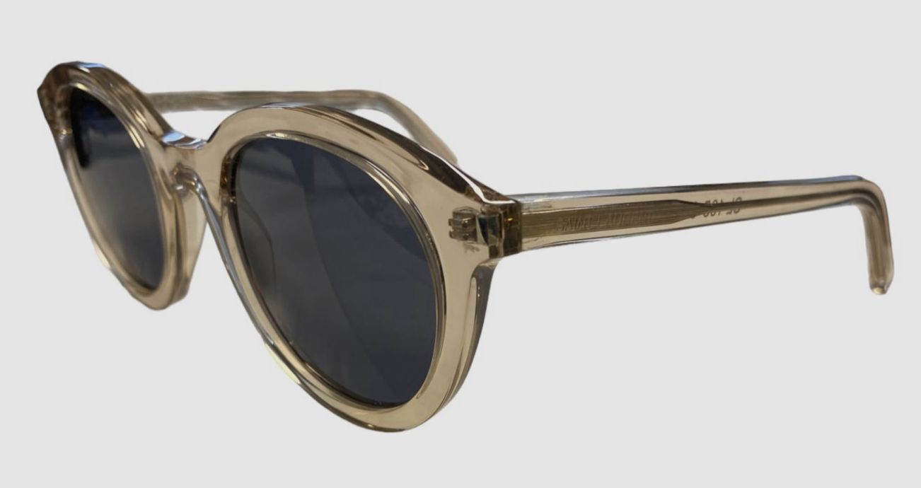 Occhiali da sole rotondi trasparenti da donna Saint Laurent $460 taglia 48 24 140