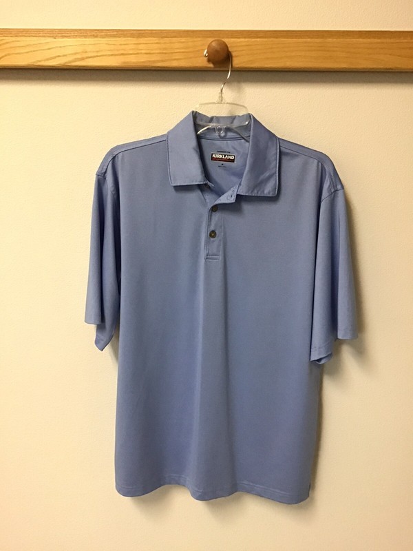 Kirkland Signature Blue Mens Performance Short Sleeve Polo Shirt Size M