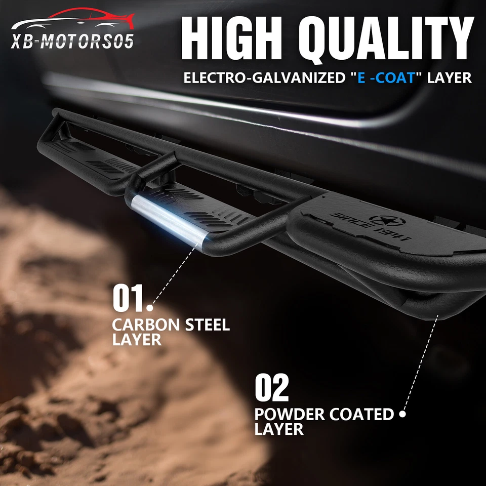 For 2020-2024 Jeep Gladiator JT 4 Door  2-Stairs Drop Side Steps Running Boards - Изображение 4 из 4