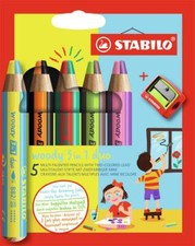 Duo Buntstift, Wasserfarbe & Wachsmalkreide - STABILO woody 3 in 1 duo - zweifar