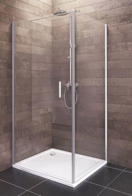 Aloni Duschkabine Eckdusche mit Schwingtür 6mm Klarglas 900x900x1900mm