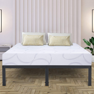 Olee Sleep 14Inch Dura Metal Steel Slate Bed Frame, Gray ...