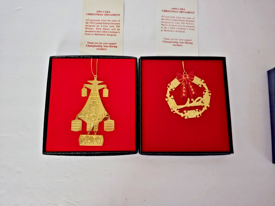 Cara Indy Car Christmas Ornament Collection 1993-1996 Lot Of 4 Racing Ornaments - Image 2 of 4