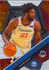 Joel Embiid 2019-20 Panini Mosaic Basketball Chrome Will to Win Insert Card #17