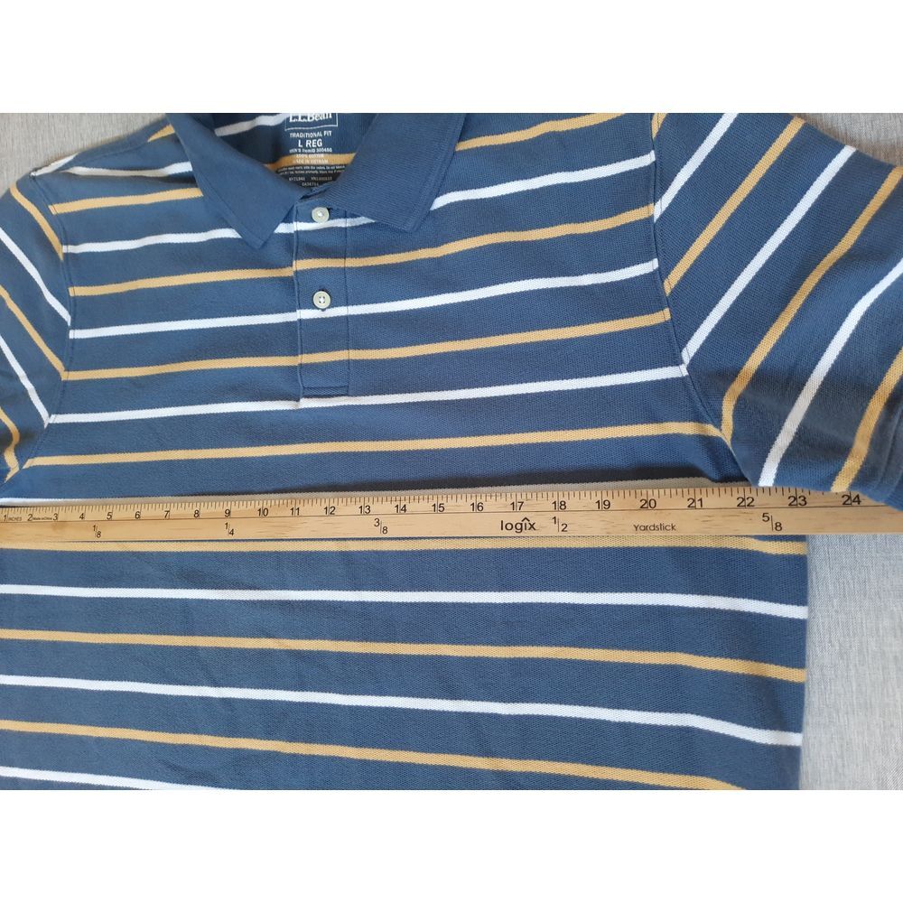 L. L Bean Men's Large Pure Cotton Multicolor Stri… - image 6