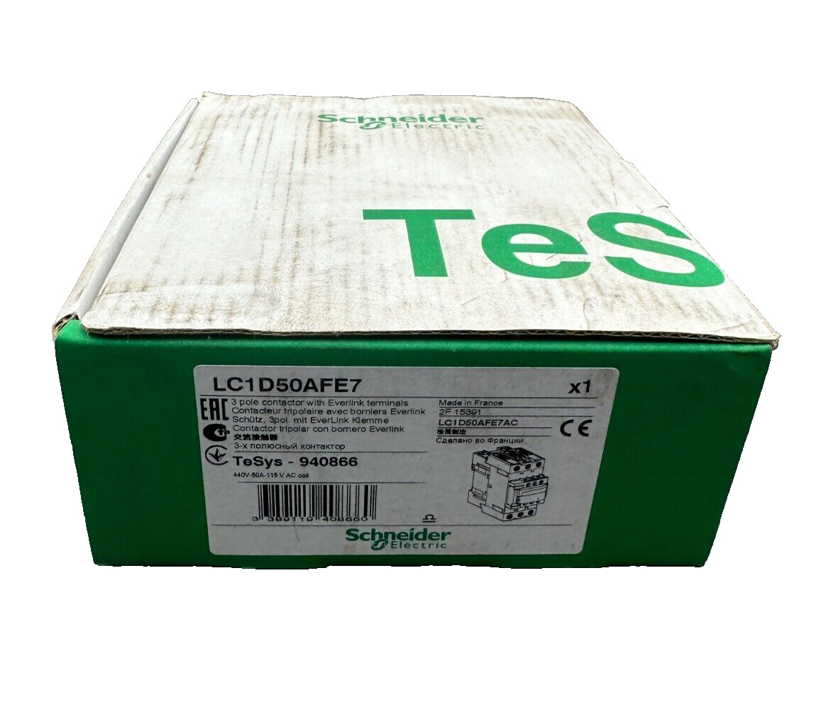 Contacteur EverLink LC1D50AFE7 anticipe le desserrage des câbles de puissance