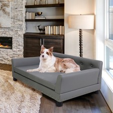 XL Large Dog Sofa Bed Pet Chair Couch Lounge Microfiber Silicone Leather Cushion