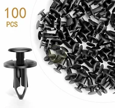 100PCS 8mm Bumper Clips Retainer Auto Car Plastic Rivets Fastener Fender Push