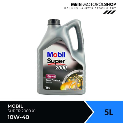 Mobil Super 2000 X1 10W-40 MB 229.1 VW 505 00 501 01 API SN API SM Lada 5 Liter