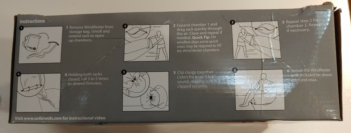 UST Wind Rester Chair Self Inflating Camping Beach Chair Orange