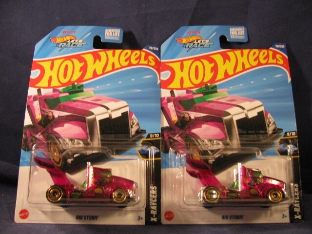 TWO 2025 Hot Wheels RIG STORM - Treasure Hunt - X-Raycers - #110/250