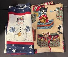 Two pieces Christmas Cotton Fabric
