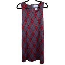 Motherhood Maternity Jumper Dress Red, Gray, Black Zip Back Large
