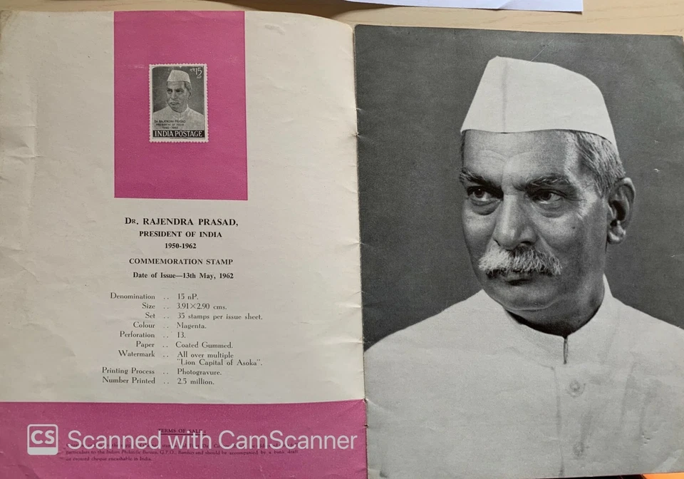 Nice Collection of  Indian FDC & Brochure on Dr. Rajender Prasad  stamp of 1962 - Image 2 of 3