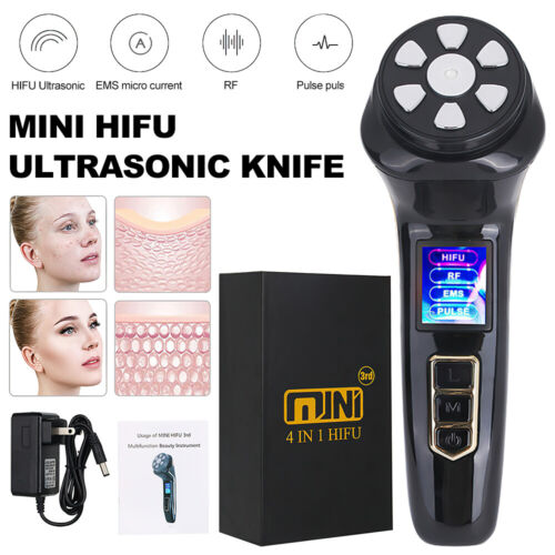 Mini HIFU RF Ultrasonic Facial Machine Tightening EMS Facial Lift Skin Wrinkle - Picture 1 of 12