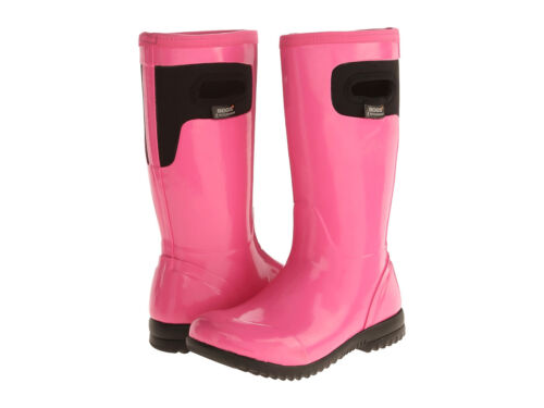 NIB Bogs Kids Tacoma Solid Toddler Girls Size 9 Hot Pink Rainboots $70 - Picture 1 of 7