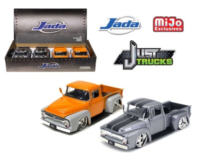 Jada 1:24 1956 Ford F-100 Pickup Custom Just Trucks Orange/Grey